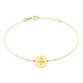 Bracelet Or Jaune Mogontia Oxyde De Zirconium - Bracelets Femme | Histoire d’Or
