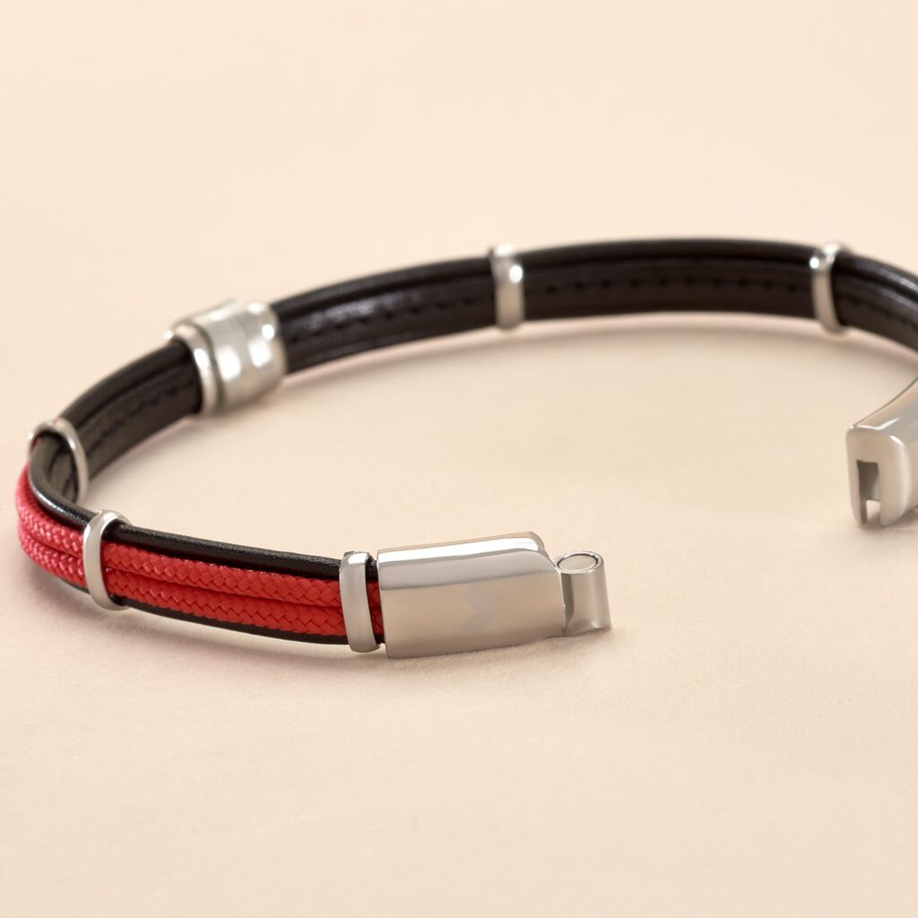 Bracelet Jourdan Cuir Noir - Bracelets Homme | Histoire d’Or