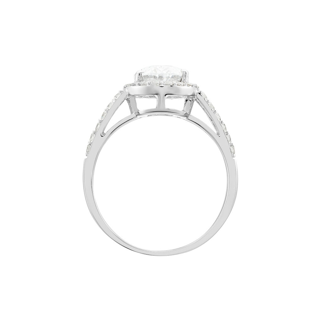 Bague Arjun Or Blanc Oxyde De Zirconium - Bagues solitaires Femme | Histoire d&rsquo;Or