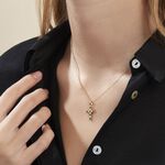 Collier Plaqu&eacute; Or Gaea Pierre Synth&eacute;tique - Colliers Femme | Histoire d&rsquo;Or