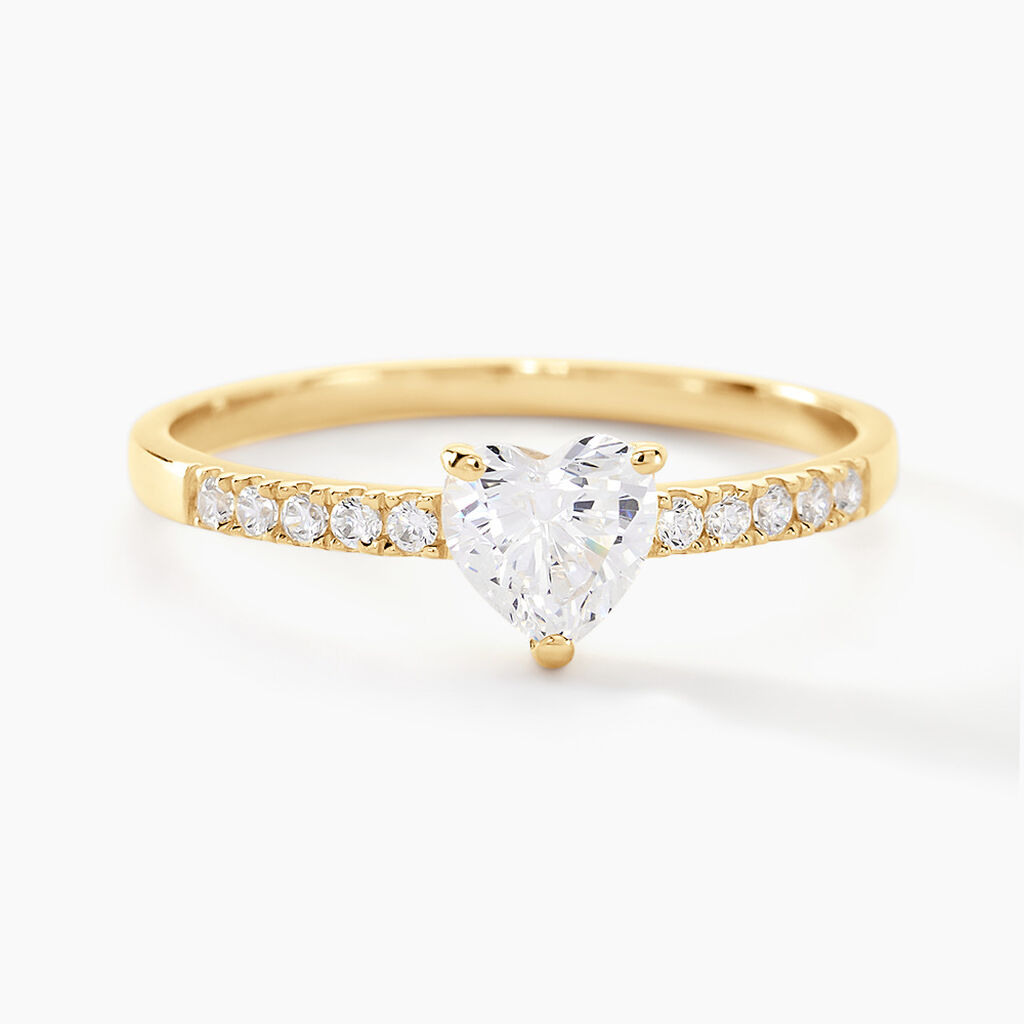 Bague Ciriaco Or Jaune Oxyde De Zirconium - Bagues solitaires Femme | Histoire d’Or