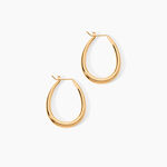 Cr&eacute;oles Olivia Ovale Plaqu&eacute; Or Jaune - Boucles d'oreilles cr&eacute;oles Femme | Histoire d&rsquo;Or