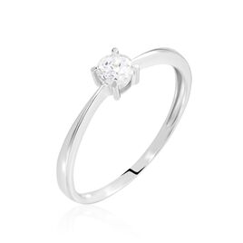 Solitaire Abriel Or Blanc Oxyde De Zirconium - Bagues solitaires Femme | Histoire d’Or