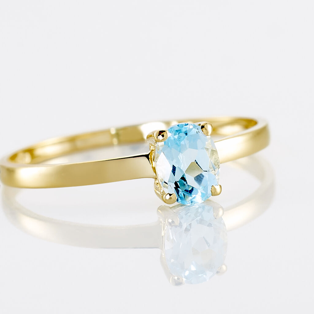 Bague Lily Or Jaune Topaze - Bagues solitaires Femme | Histoire d’Or