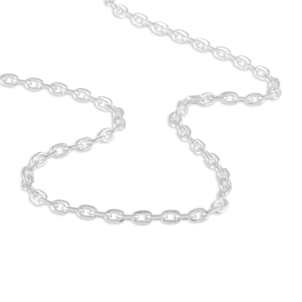 Chaine Okko Argent Blanc Maille Forcat - Chaines Famille | Histoire d&rsquo;Or
