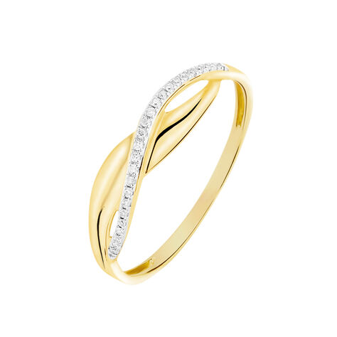 Bague Camelia Or Jaune Diamant - Bagues avec pierre Femme | Histoire d’Or
