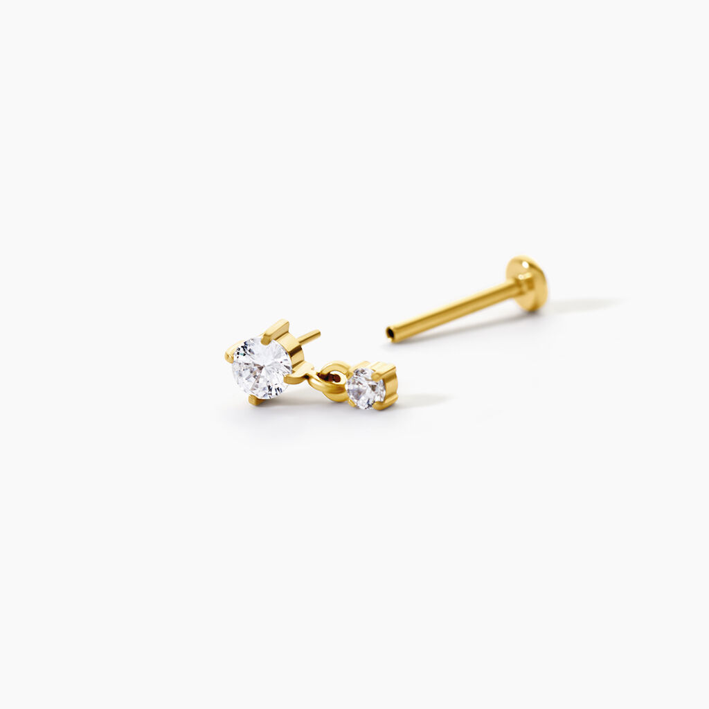 Piercing Stilla Titane Jaune Oxyde De Zirconium - Piercings d'oreilles Femme | Histoire d&rsquo;Or