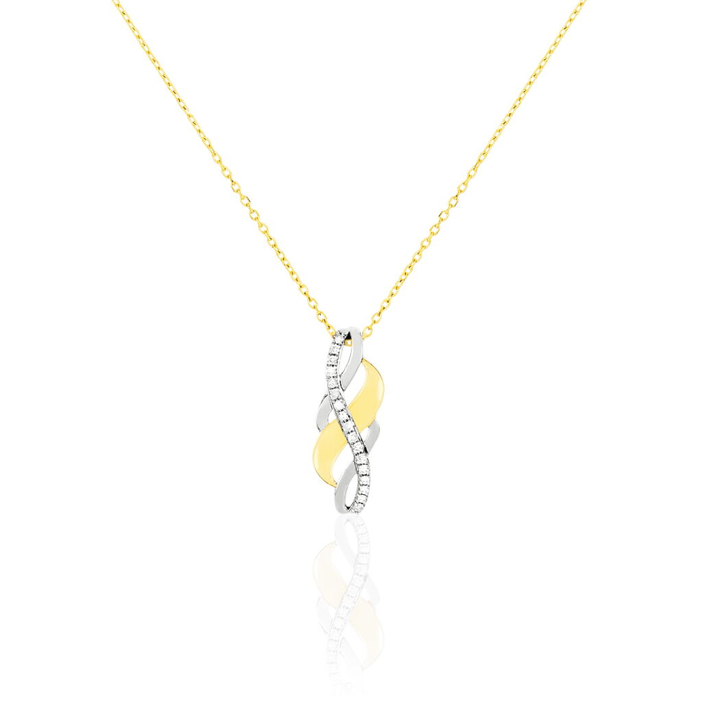 Collier Helene Or Bicolore Diamant - Colliers Femme | Histoire d’Or