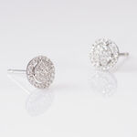 Boucles D'oreilles Puces Soleil D'hiver Or Blanc Diamant - Boucles d'oreilles pierres pr&eacute;cieuses Femme | Histoire d&rsquo;Or