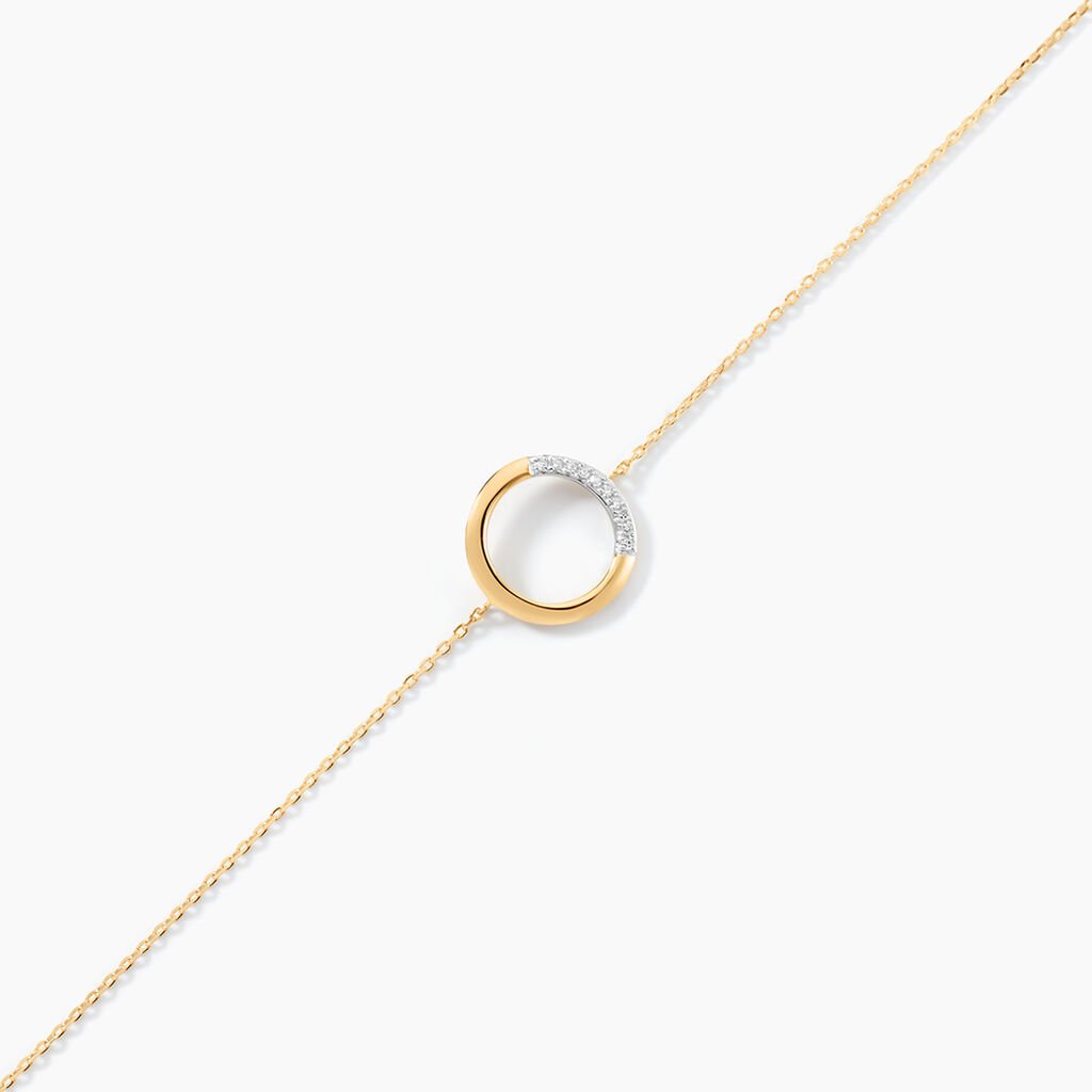Bracelet Or Jaune Vahina Diamants - Bracelets Femme | Histoire d&rsquo;Or