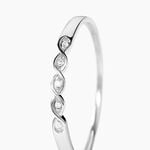 Alliance Terance Or Blanc Diamant - Alliances avec pierres  | Histoire d&rsquo;Or