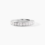 Demi Alliance Rhea Platine Blanc Diamant - Alliances Femme | Histoire d&rsquo;Or