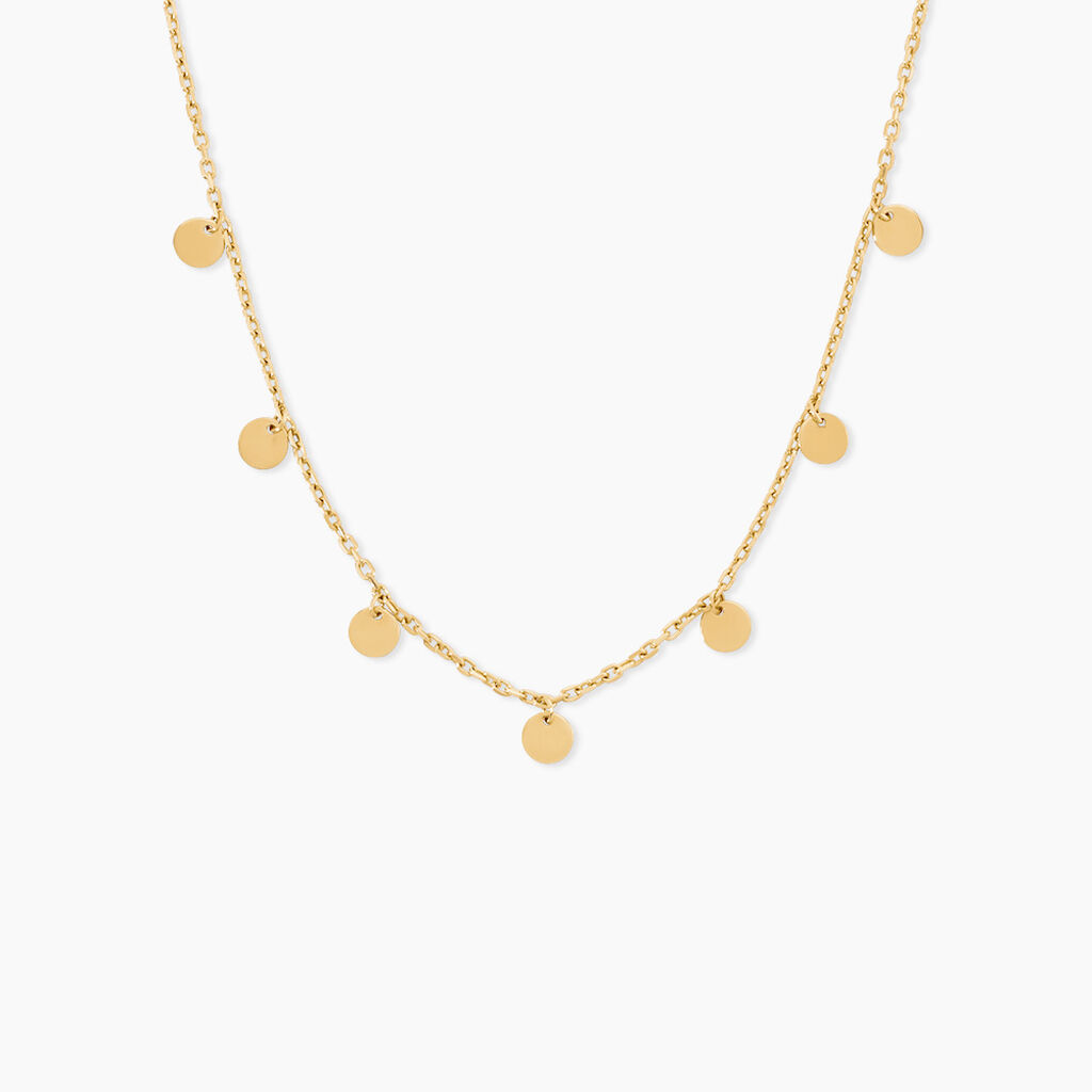 Collier Eleonora Argent Dor&eacute; A L'Or 750/1000 - Bijoux sans pierre Femme | Histoire d&rsquo;Or