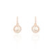 Boucles D'oreilles Pendantes Olivia Argent Rose Perle Culture Oxyde - Boucles d'oreilles fantaisie Femme | Histoire d’Or