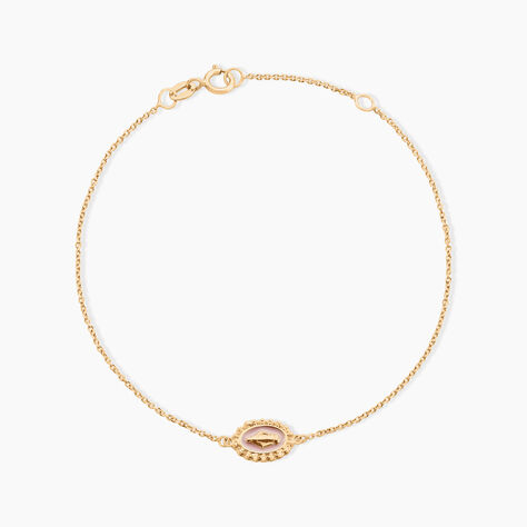 Bracelet Lueur Coloree Or Jaune - Pendentifs Baptême Famille | Histoire d’Or