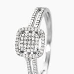 Bague 1986 Or Blanc Diamant - Bagues avec pierre Femme | Histoire d&rsquo;Or