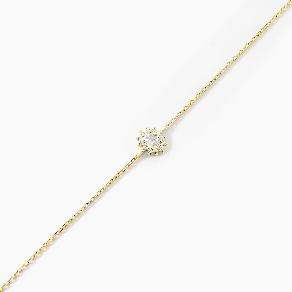 Bracelet Oliviane Argent Jaune Oxyde De Zirconium - Bracelets Femme | Histoire d&rsquo;Or