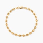 Bracelet Dami Maille Grain De Cafe Or Jaune - Bracelets cha&icirc;ne Femme | Histoire d&rsquo;Or