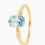 Bague Niklaus Or Jaune Topaze Oxyde De Zirconium - Bagues solitaires Femme | Histoire d&rsquo;Or