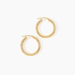 Cr&eacute;oles Clematis Argent Dor&eacute; A L'Or 750/1000 - Boucles d'oreilles cr&eacute;oles Femme | Histoire d&rsquo;Or