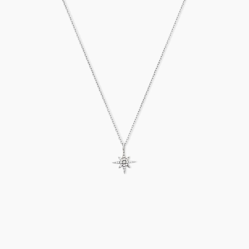Collier Lysianne Argent Blanc Oxyde De Zirconium - Colliers fantaisie Femme | Histoire d’Or