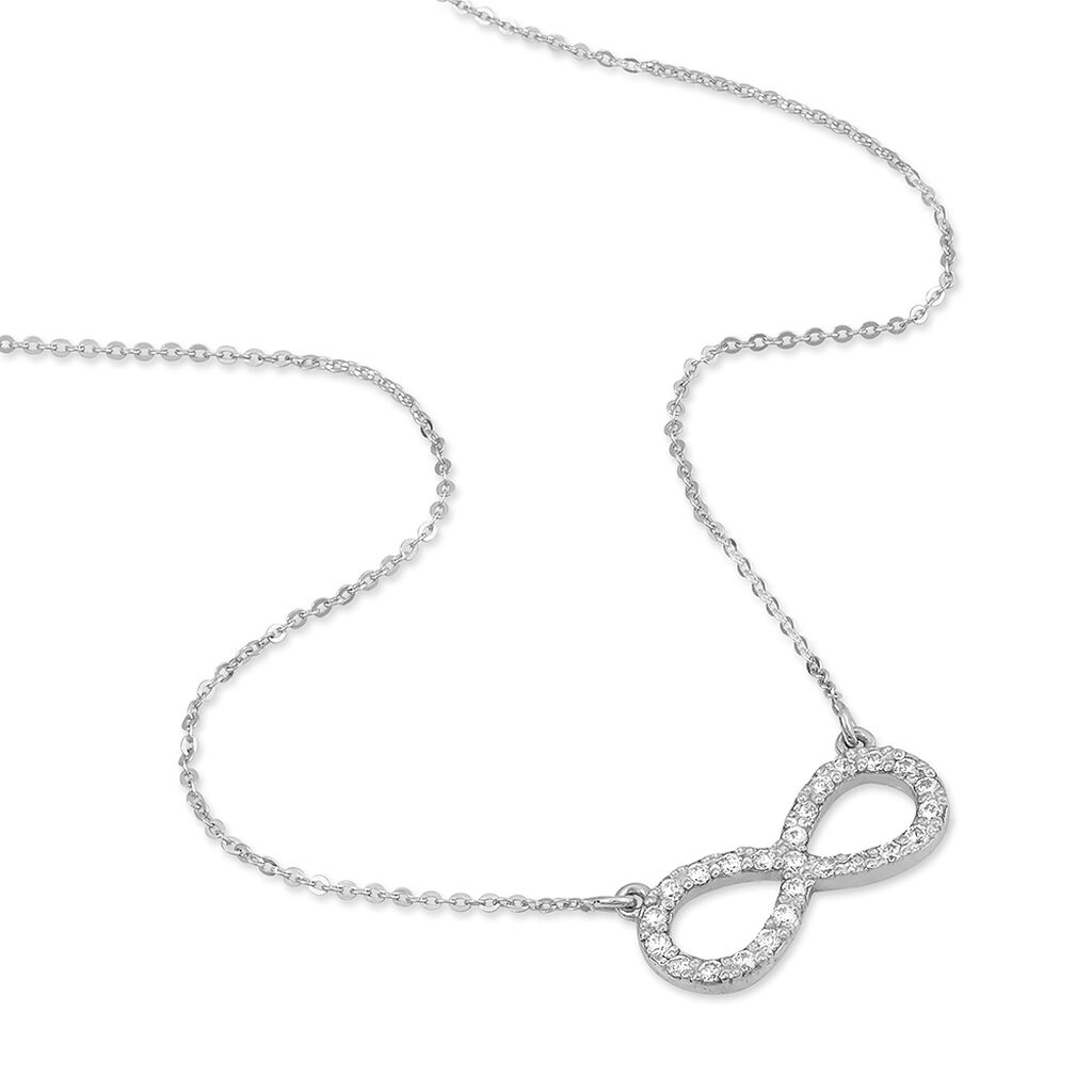 Collier Klothilda Or Blanc Oxyde De Zirconium - Colliers Femme | Histoire d’Or
