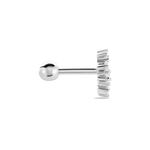 Piercing D'oreille Unitaire Roseau Argent Blanc Oxyde De Zirconium - Boucles d'oreilles fantaisie Femme | Histoire d&rsquo;Or