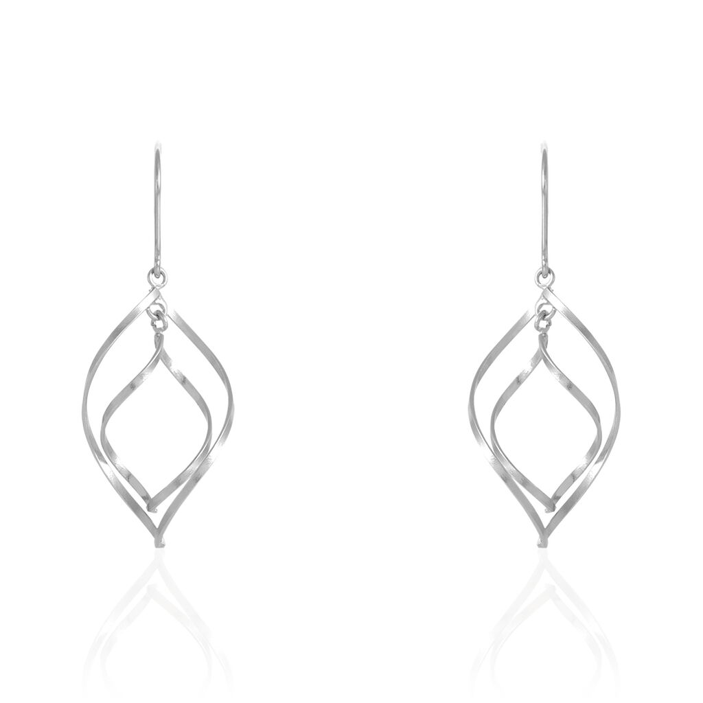 Boucles D'oreilles Pendantes Charlyn Argent Blanc - Boucles d'oreilles fantaisie Femme | Histoire d’Or