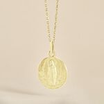 Medaille Or Jaune Vierge - Pendentifs Bapt&ecirc;me Famille | Histoire d&rsquo;Or