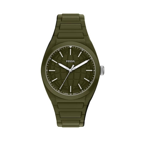 Montre Fossil Everett 3 Hand Kaki - F&ecirc;te des p&egrave;res Homme | Histoire d&rsquo;Or