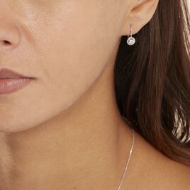 Boucles D'oreilles Pendantes Or Blanc Pauliina Diamants - Boucles d'oreilles pendantes Femme | Histoire d’Or