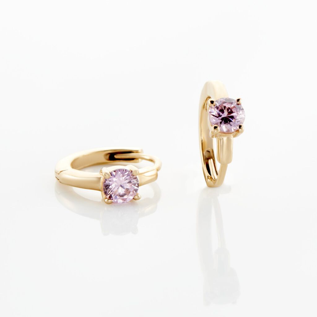 Cr&eacute;oles Plaqu&eacute; Or Laurick Oxydes De Zirconium - Boucles d'oreilles cr&eacute;oles Femme | Histoire d&rsquo;Or