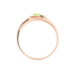 Bague Tiphaine Or Rose P&eacute;ridot - Bagues solitaires Femme | Histoire d&rsquo;Or