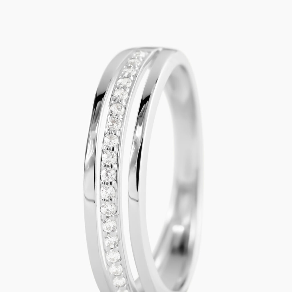 Bague Morrigan Or Blanc Oxyde De Zirconium - Bagues avec pierre Femme | Histoire d&rsquo;Or
