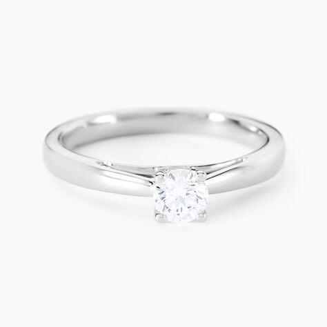 Bague Solitaire Iris Or Blanc Diamant - Bagues solitaires Femme | Histoire d&rsquo;Or