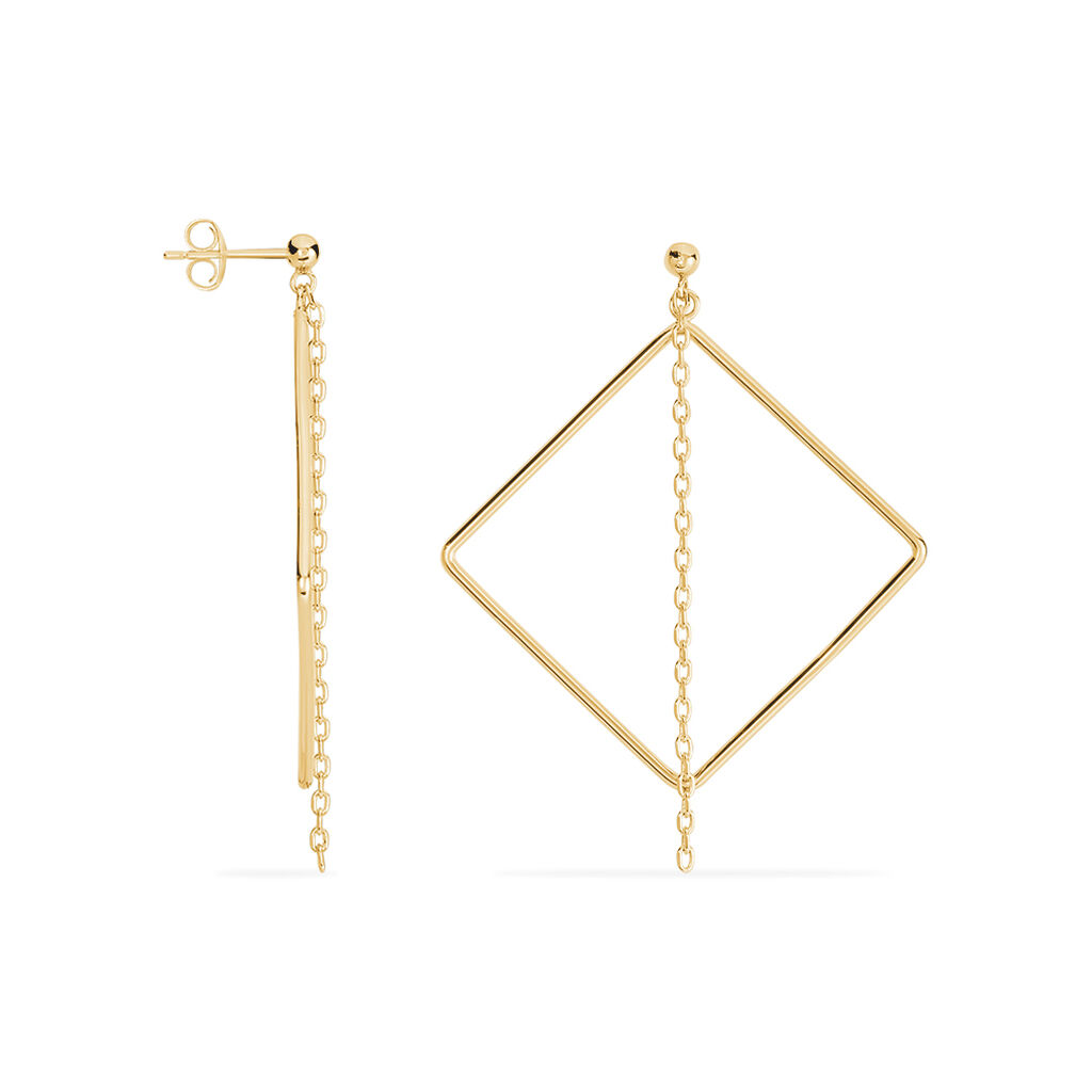 Boucles D'oreilles Pendantes Idoia Plaqué Or Jaune - Boucles d'oreilles fantaisie Femme | Histoire d’Or