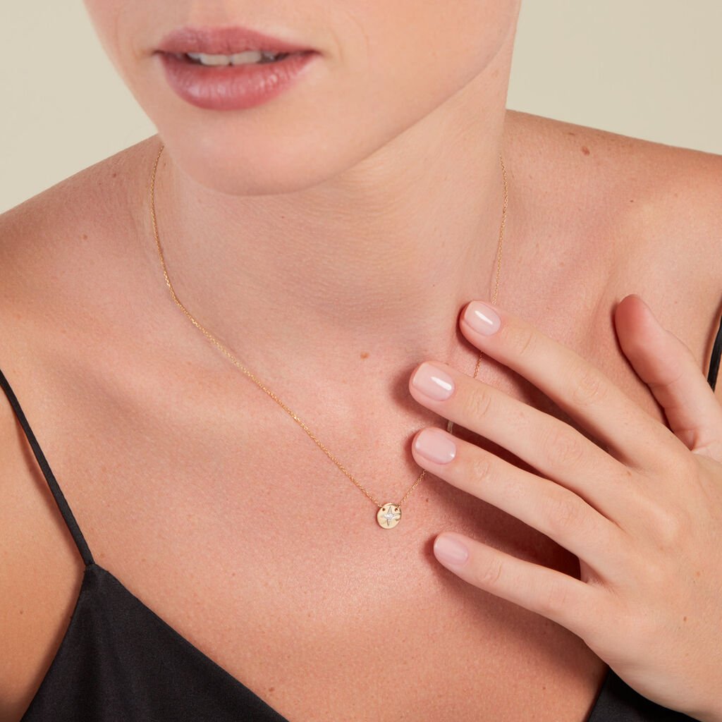 Collier Titus Or Jaune Diamant - Colliers Femme | Histoire d&rsquo;Or