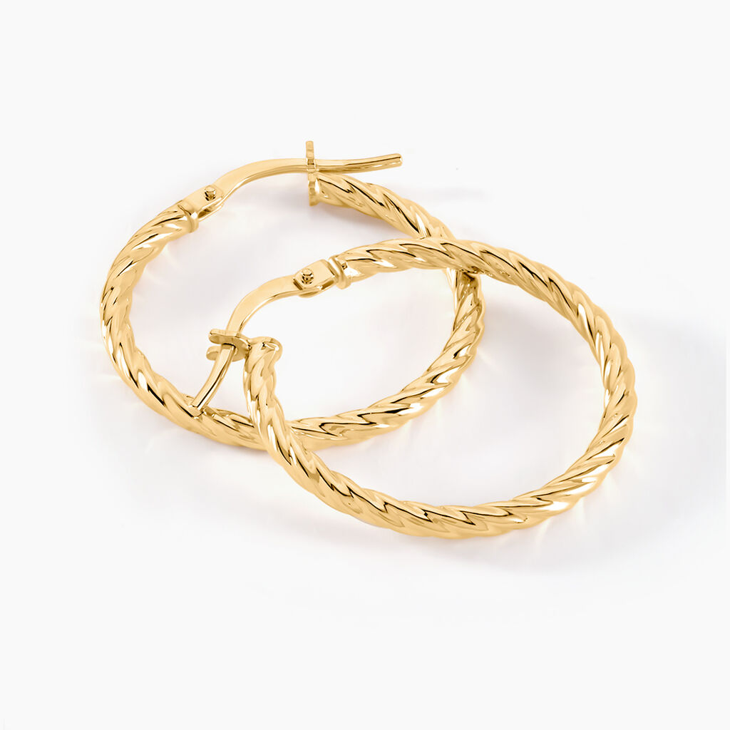 Créoles Bartimee Or Jaune - Boucles d'oreilles créoles Femme | Histoire d’Or