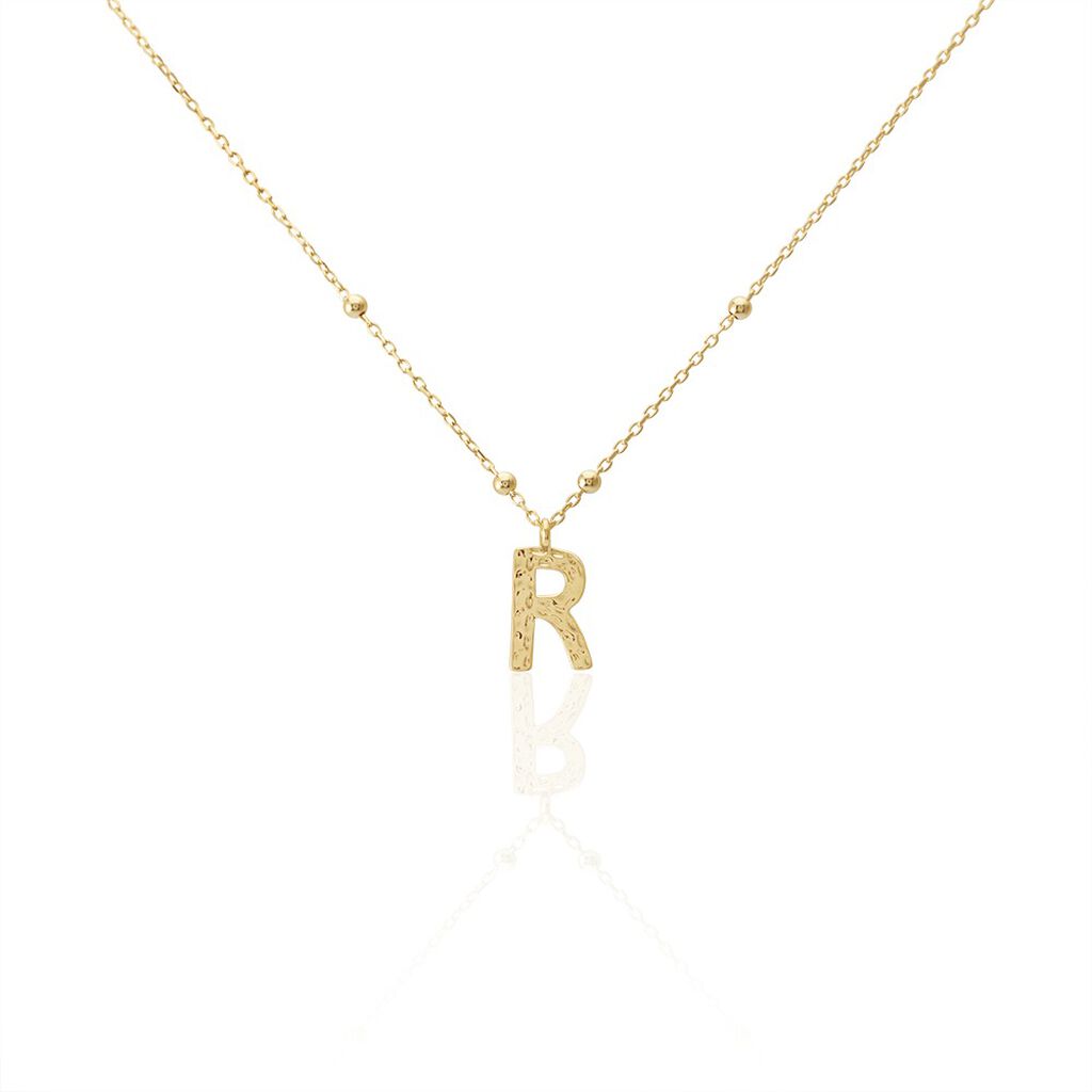 Collier Plaqué Or Jaune Lettra