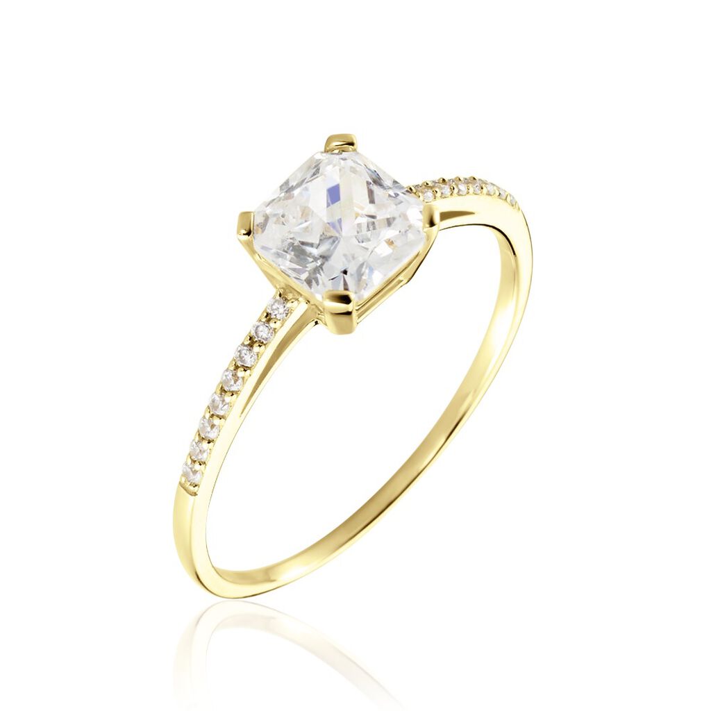 Bague Solitaire Or Jaune Beline Oxyde De Zirconium - Bagues solitaires Femme | Histoire d’Or