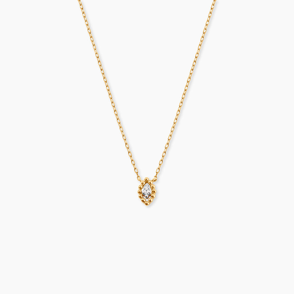 Collier Mon Premier Diamant Or Jaune Diamant - Colliers Femme | Histoire d&rsquo;Or
