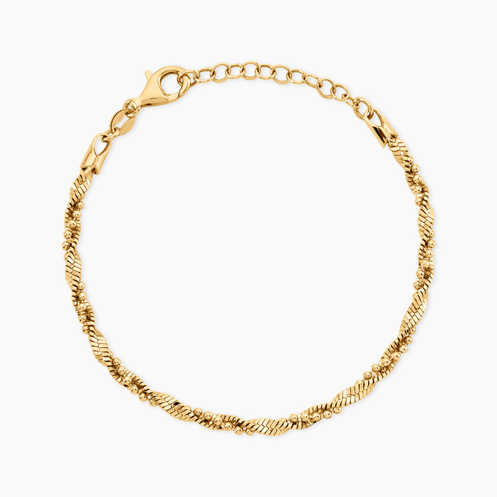 Bracelet Nuange Argent Dor&eacute; A L'Or 750/1000 - Bijoux sans pierre Femme | Histoire d&rsquo;Or