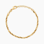 Bracelet Nuange Argent Dor&eacute; A L'Or 750/1000 - Bijoux sans pierre Femme | Histoire d&rsquo;Or