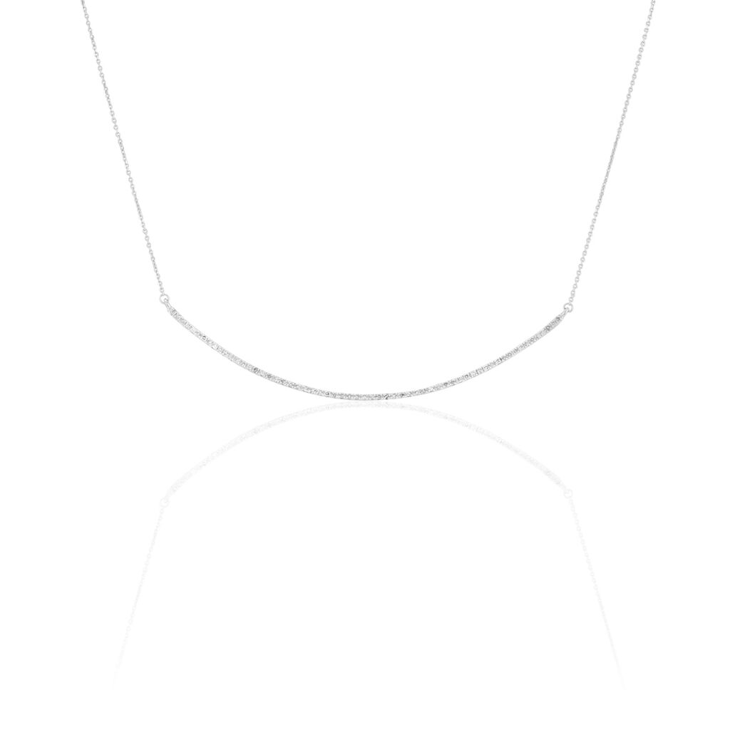 Collier Fanchette Or Blanc Diamant - Colliers Femme | Histoire d’Or
