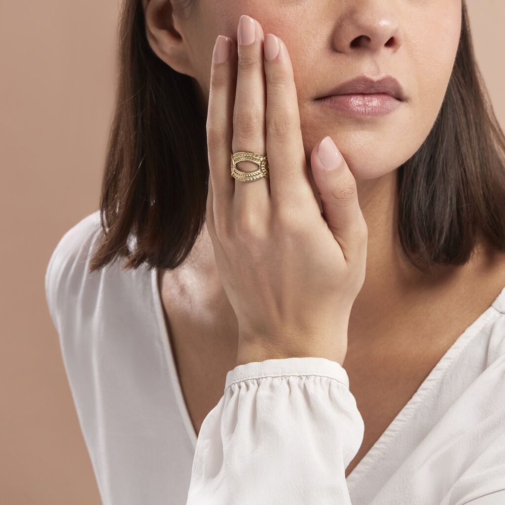 Bague Ajustable Agostino Acier Doré - Soldes Femme | Histoire d’Or