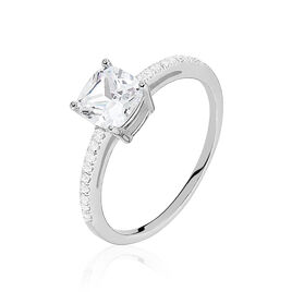 Bague Solitaire Celina Argent Blanc Oxyde De Zirconium - Bagues solitaires Femme | Histoire d’Or