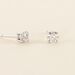 Boucles D'oreilles Puces Aphrodite Platine Blanc Diamant - Clous d'oreilles Homme | Histoire d’Or