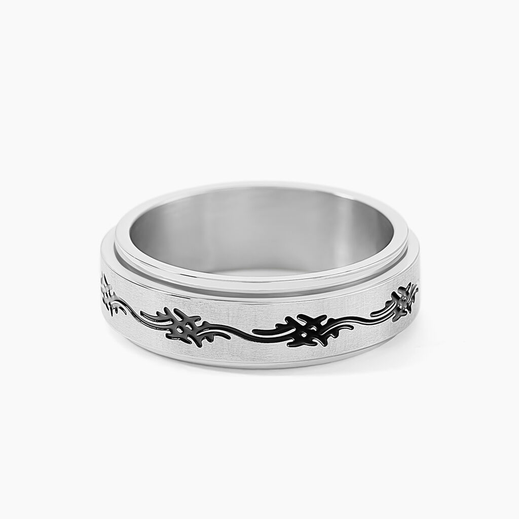 Bague Acier Blanc Lucas - Bagues fantaisie Femme | Histoire d’Or