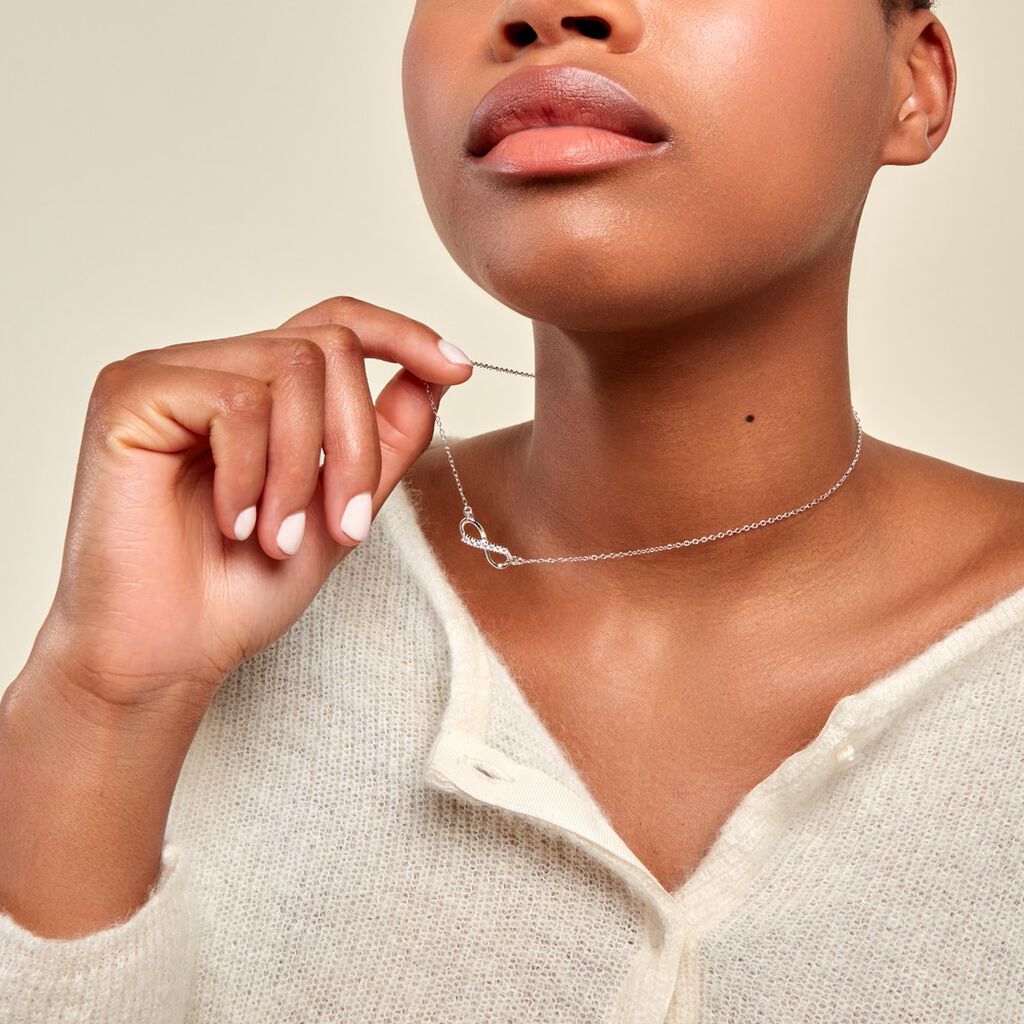 Collier Sohila Argent Blanc Oxyde De Zirconium - Colliers fantaisie Femme | Histoire d’Or