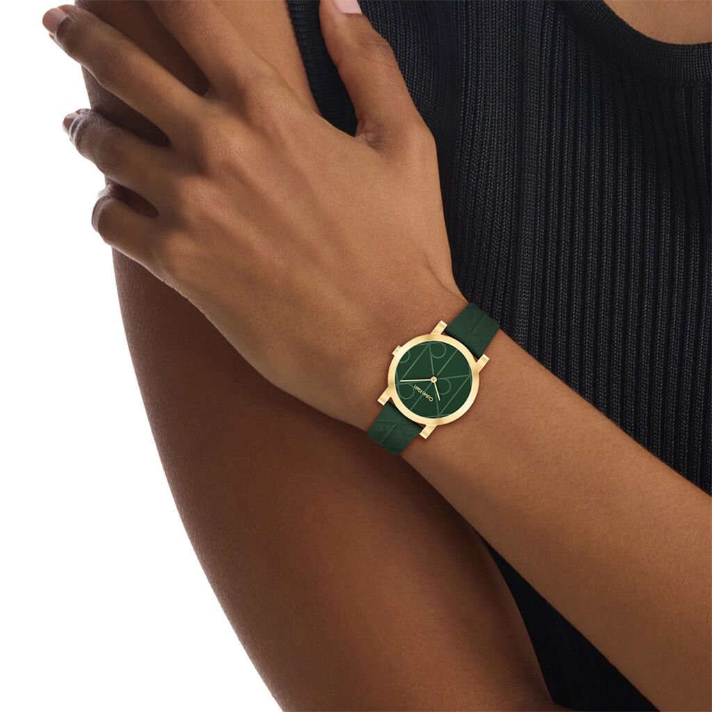Montre Calvin Klein Monogram Vert - Nouveautés Femme | Histoire d’Or